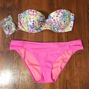 Victoria’s Secret Swim Suit - Bright Pink/Floral